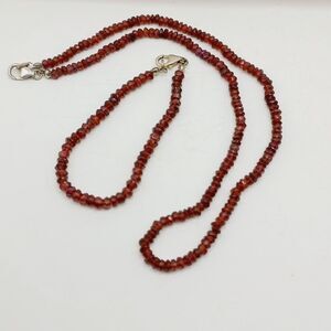 Garnet Matching Necklace and Bracelet Sterling Clasps